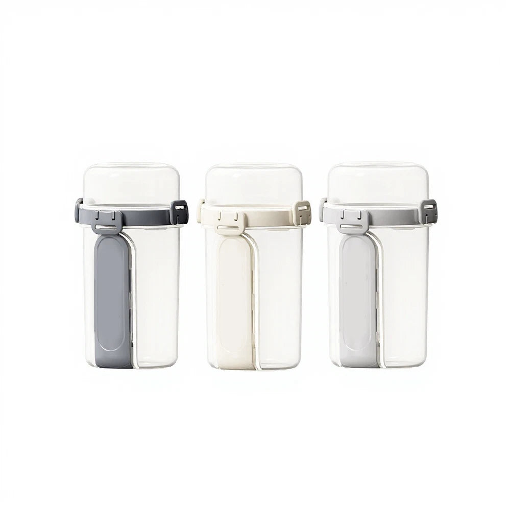 Oatmeal Cup with Integrated Spoon for Travel (Leak-Proof, Double Wall)
