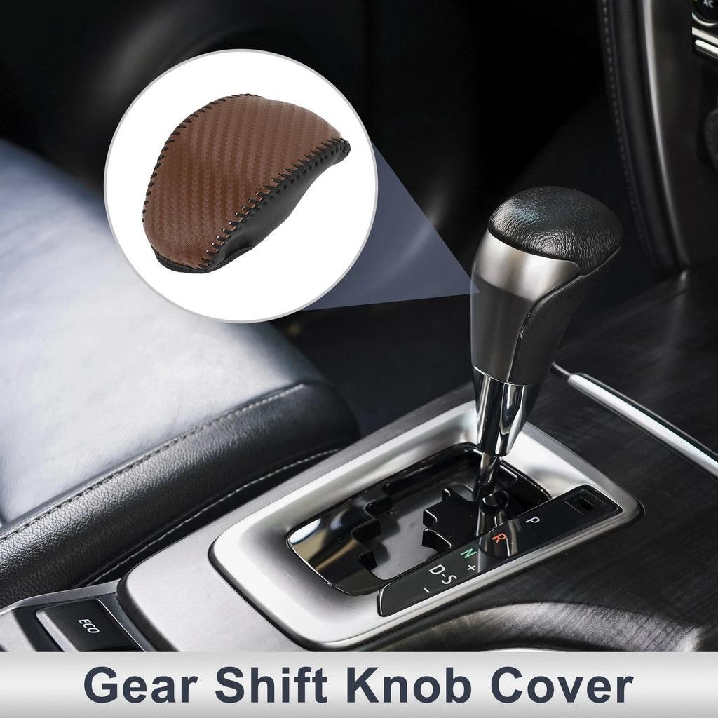 Gear Shift Knob Cover Replacement for Toyota RAV4 (2019–2024) Brown Carbon