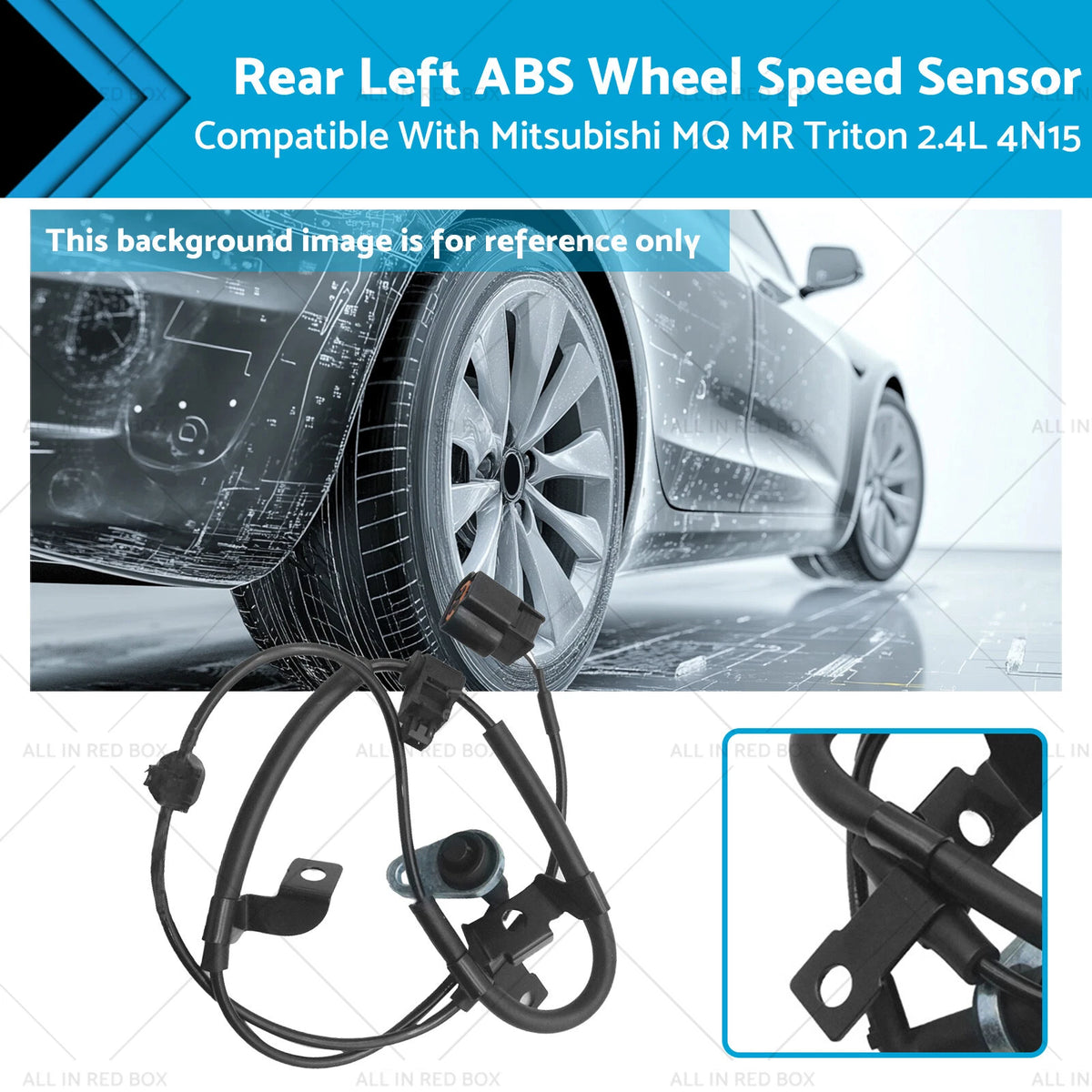 Rear Left ABS Wheel Speed Sensor for Mitsubishi Triton MQ MR (2015–2023)