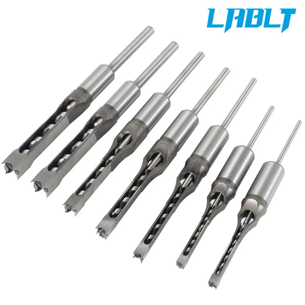 7Pcs Square Hole Drill Bit Set for Woodworking