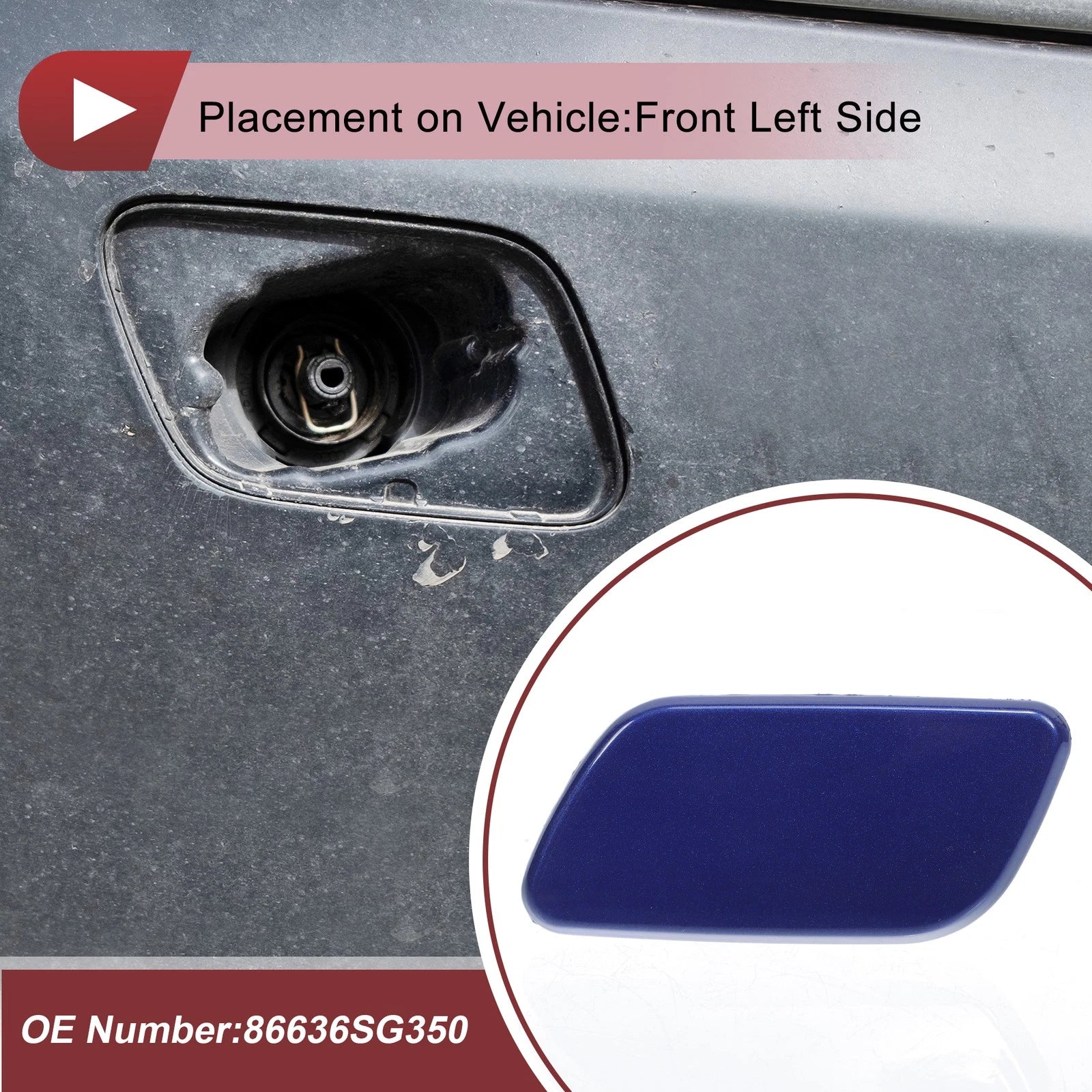 Front Left Washer Nozzle Cover Cap Replacement for Subaru Forester (2016-2018)