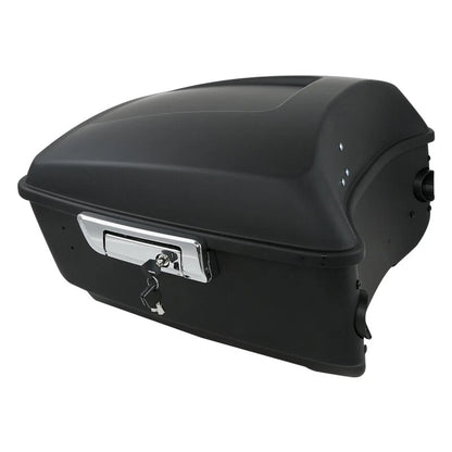 Matte Black King Tour Trunk Pad Backrest Mount Rack for Harley Touring (1997–2008)