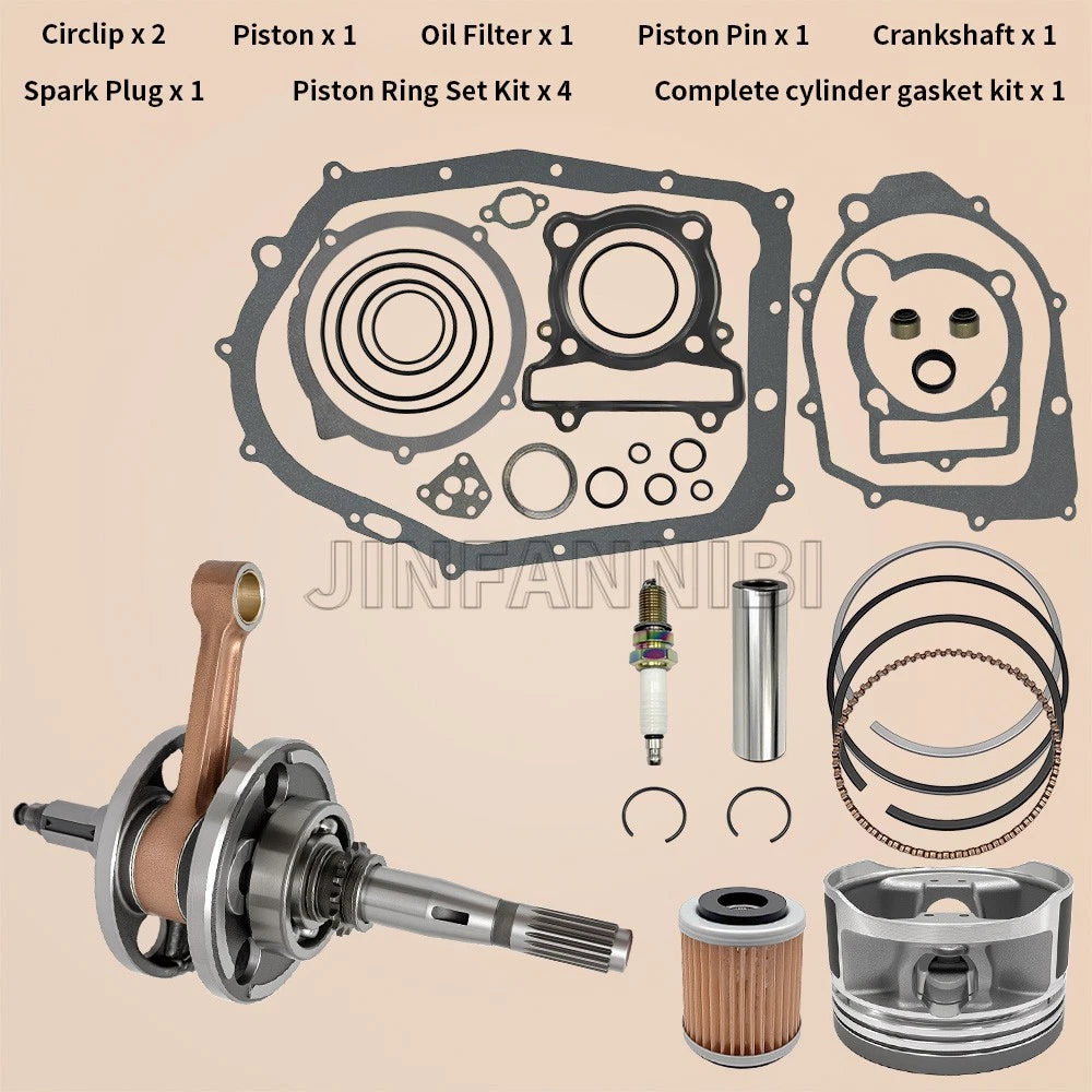 Crankshaft Piston Top End Gasket Rebuild Kit for Yamaha Warrior 350 (1987–2004)