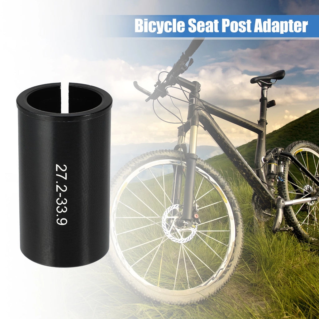 Bicycle Seat Post Adapter Reducing Sleeve 2 Pack 27.2 to 33.9mm (Black)