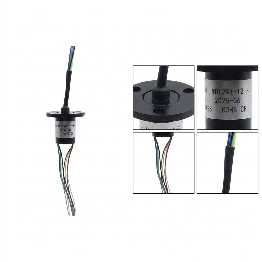 Miniature Slip Ring 2/4/6/8 Channel 2A 12.5mm Diameter for Rotating Tables
