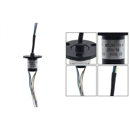 Miniature Slip Ring 2/4/6/8 Channel 2A 12.5mm Diameter for Rotating Tables