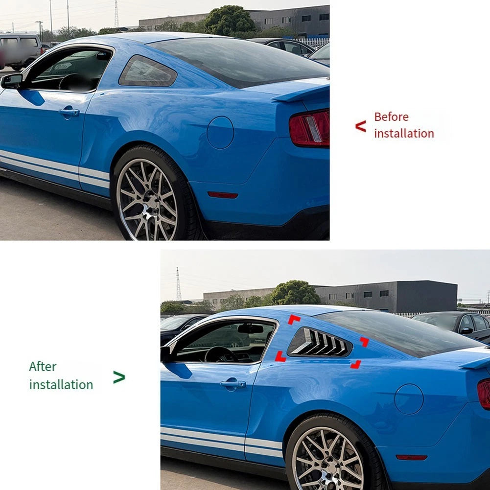 Set of 2 Rear Window Blinds Stickers for Ford Mustang MK5 (2005–2014)