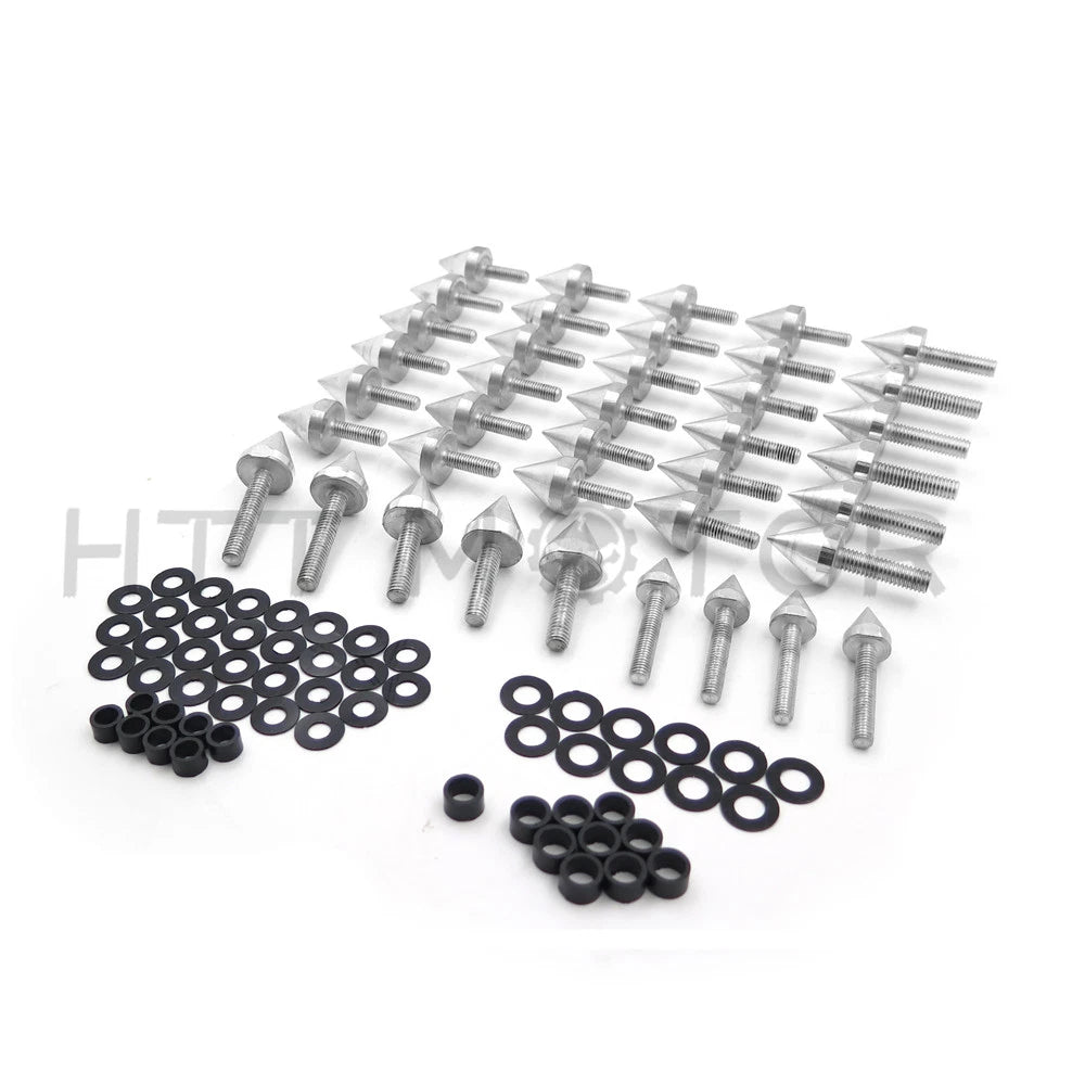 Spike Fairing Bolts Kit for Yamaha YZF R6 (2003–2007) - Silver