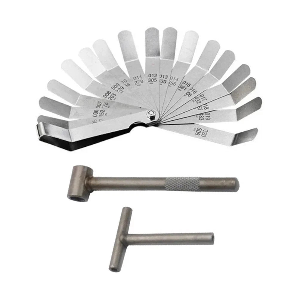 Adjustable Valve Screw Wrench Tool with Feeler Gauge for Motorcycle
