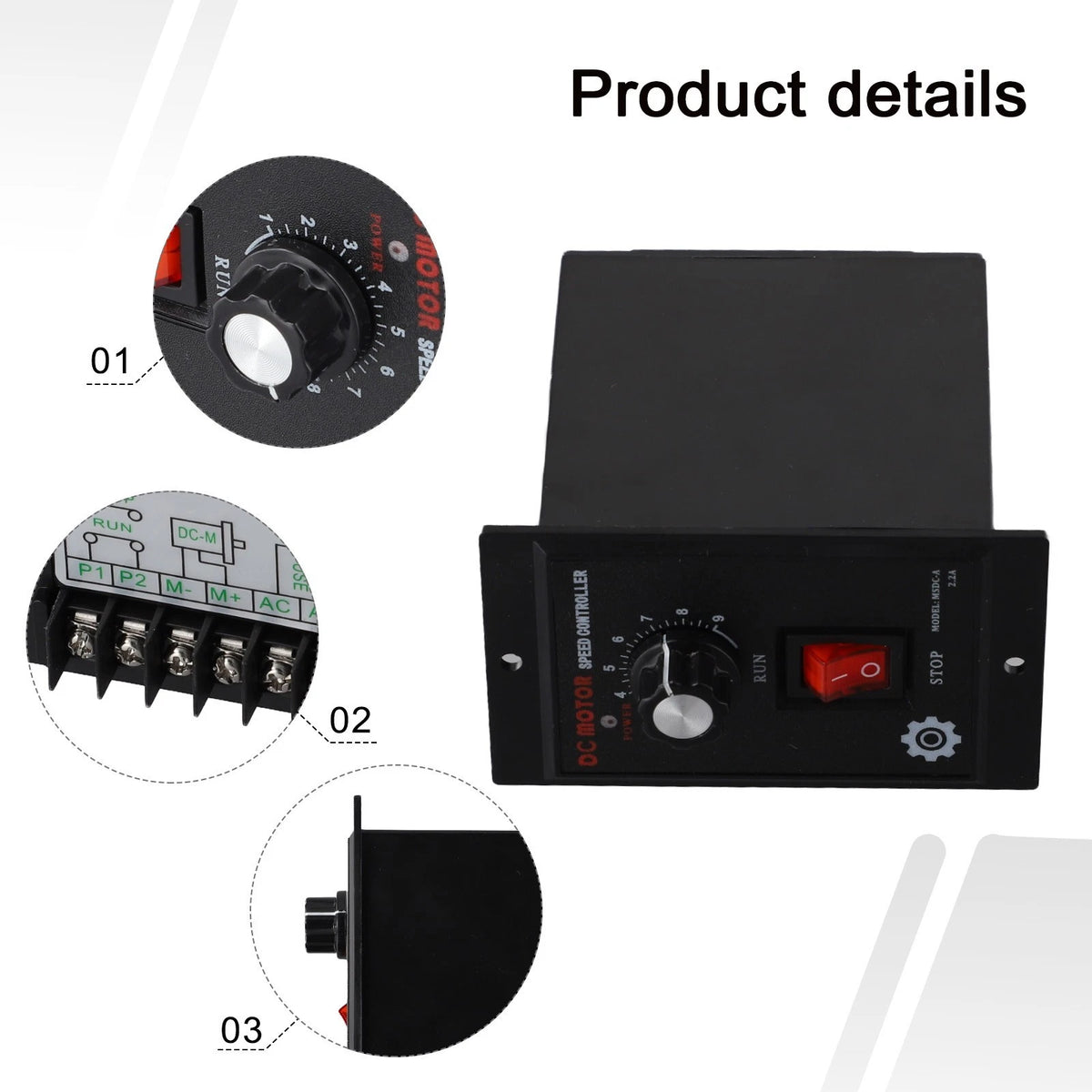 500W DC Motor Controller for AC 110V to DC 90V