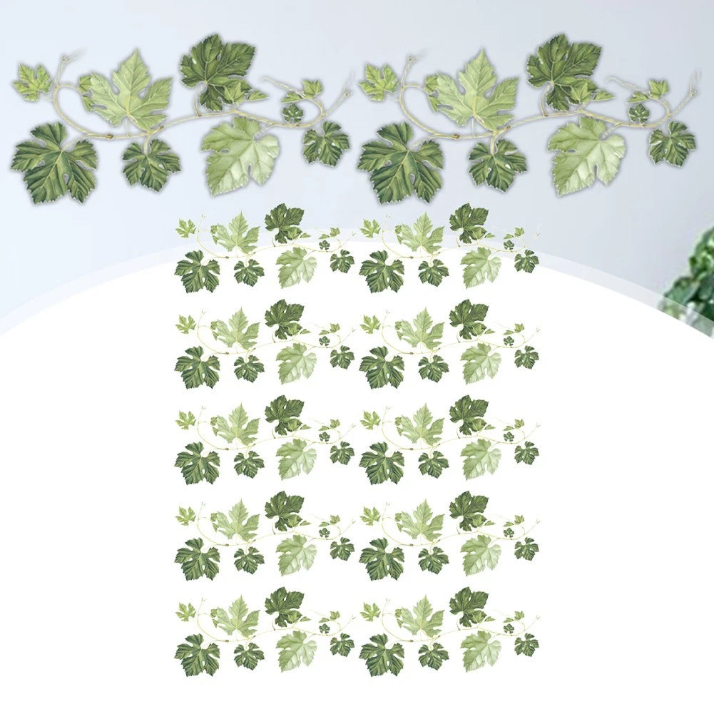 Vibrant Ivy Green Wall Stickers for Home Decor Enhancement