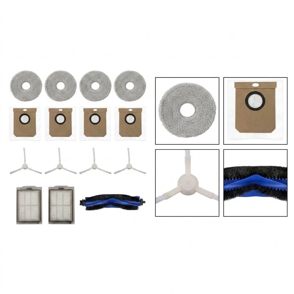 Roller Brush Filter Dust Bag Replacement Kit for Cecotec Conga 15090 16090
