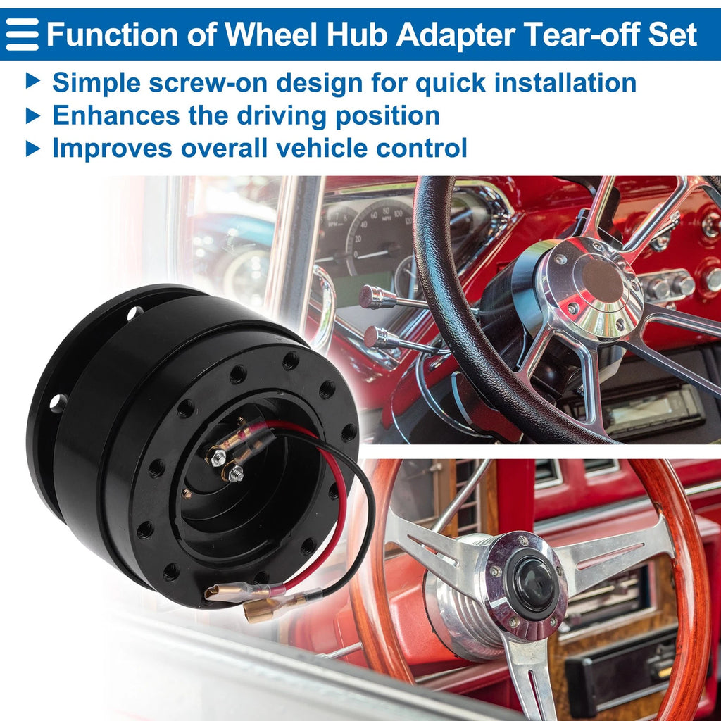 Steering Wheel Quick Release Hub Adapter 12 Hole for Universal Fit