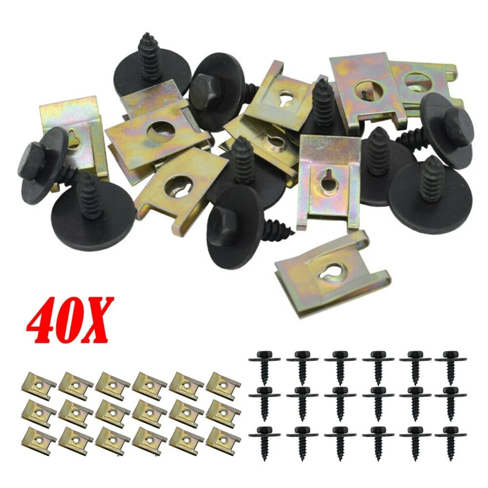 40pcs U Nut Hex Screw Fastener for Ford