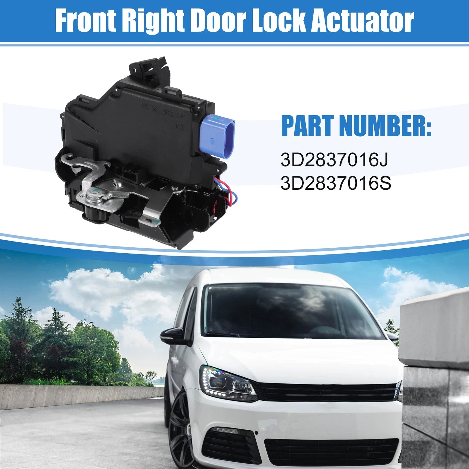 Front Right Door Lock Actuator Replacement for Volkswagen Golf (2004–2010)