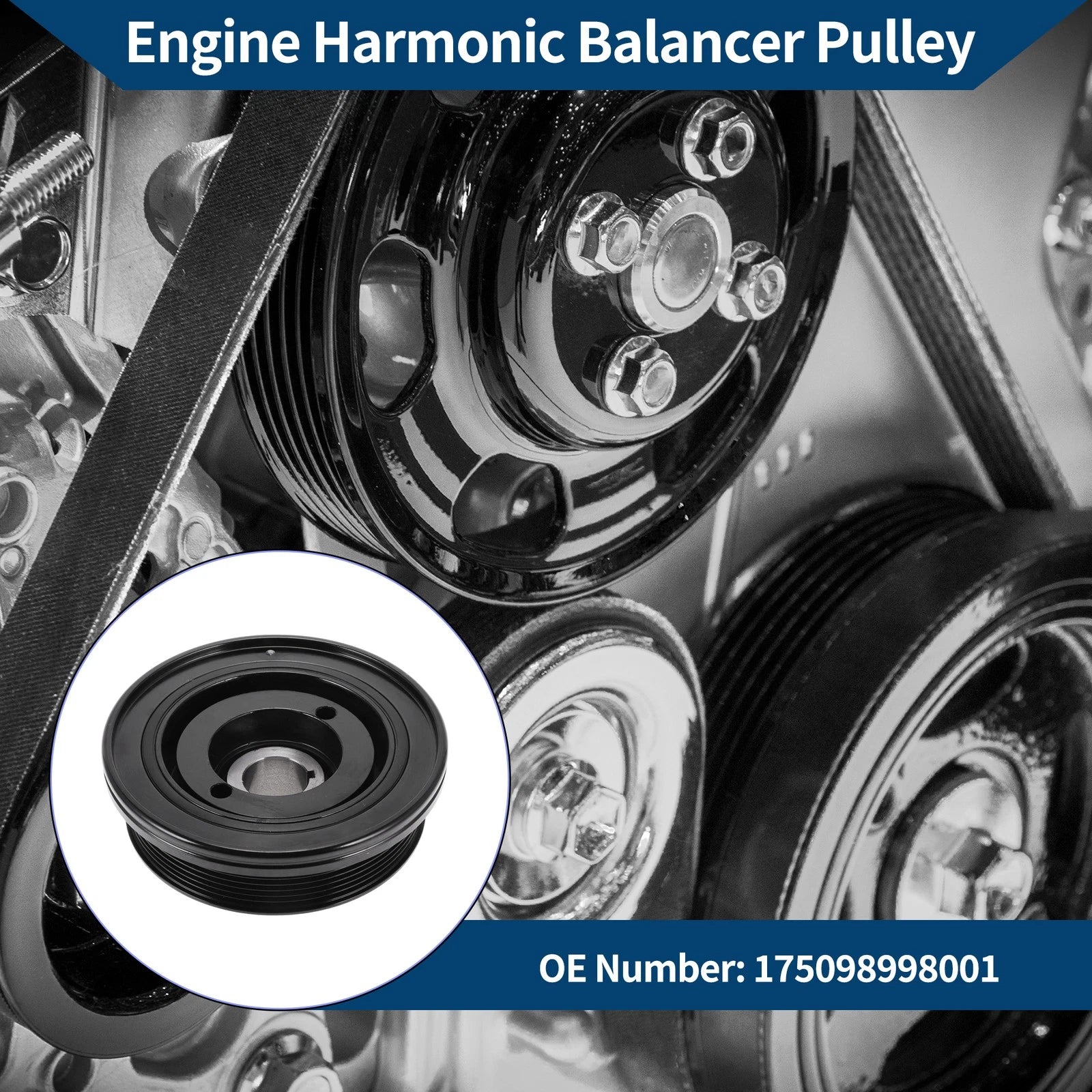 Engine Harmonic Balancer Crank Pulley Replacement for Lexus LS460 (2007–2017)