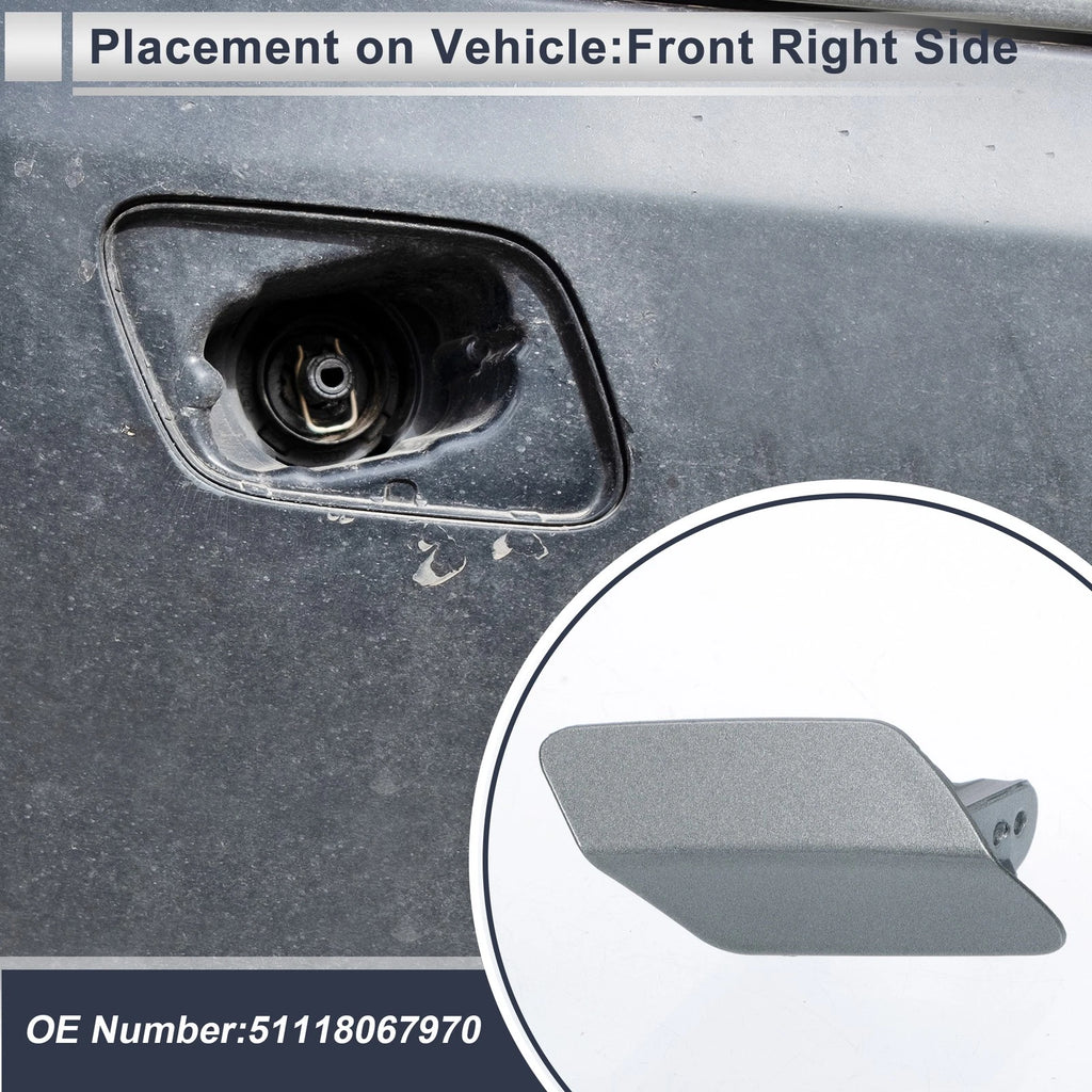 Headlight Washer Nozzle Cover Front Right Side for BMW 320i (2005–2019)