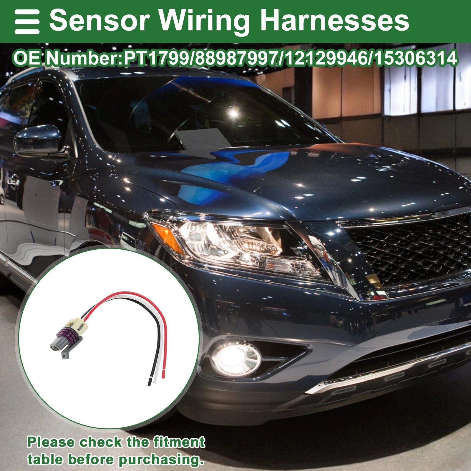 3 Pin Sensor Wiring Harness Replacement for Buick LaCrosse (2008–2009)