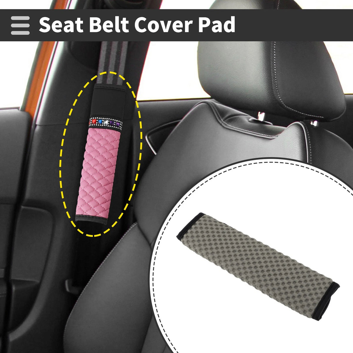 Seat Belt Cover Pad for Universal Fit (23cm)