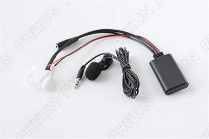Bluetooth Adapter AUX Audio Cable Calling Handsfree Microphone For Toyota Stereo