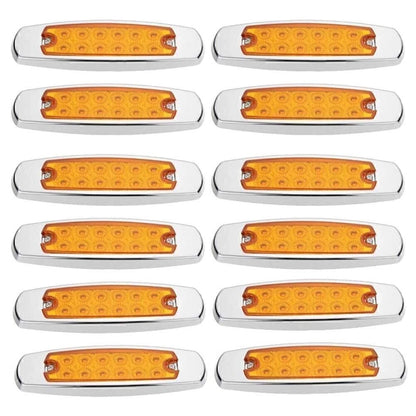 12 LED Side Marker Lamps for Truck Trailer (Amber)