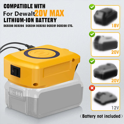 Wireless Charger Adapter for Dewalt 20V Batteries (Universal)