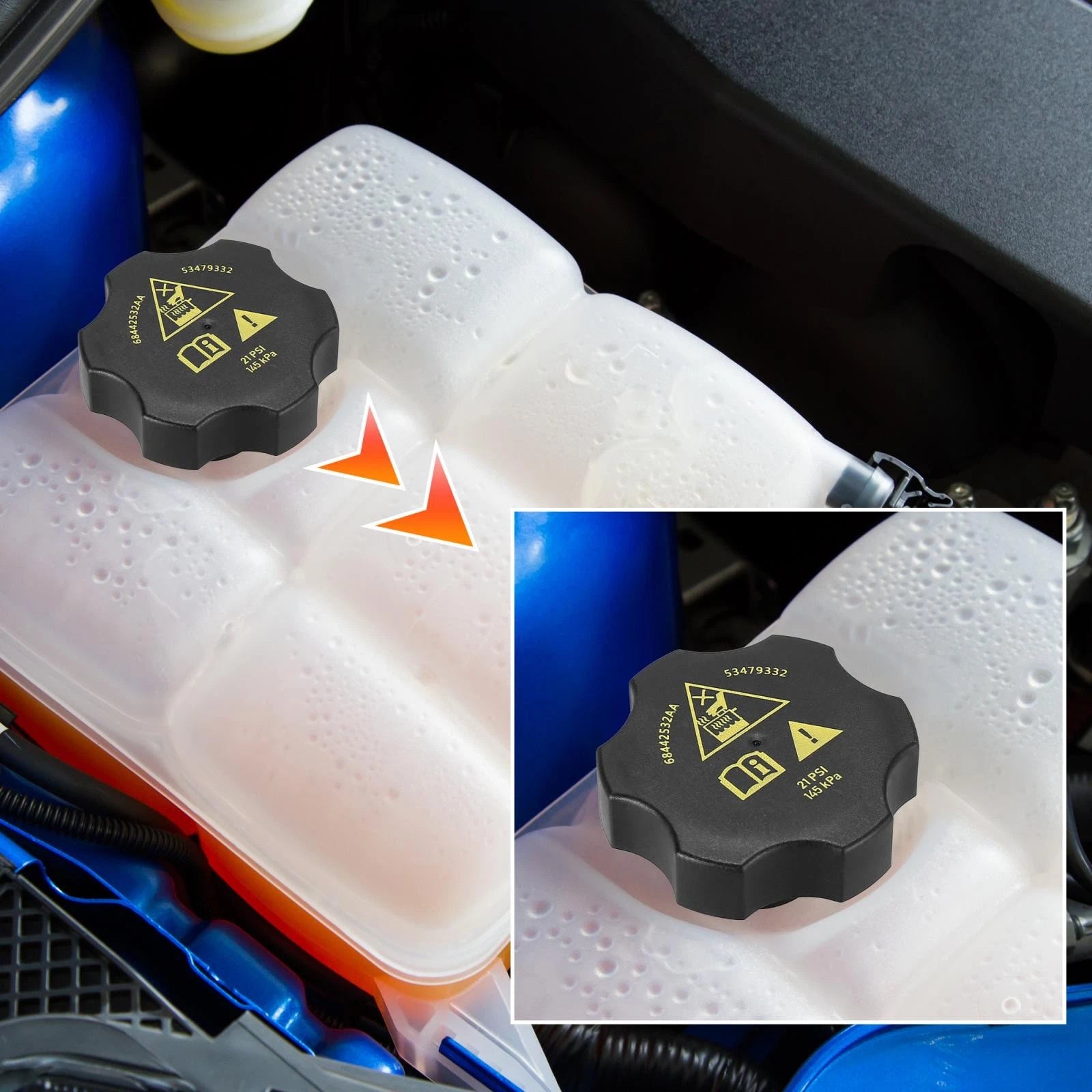 Coolant Recovery Cap Replacement for Chrysler Dodge Jeep Ram 2014–2021