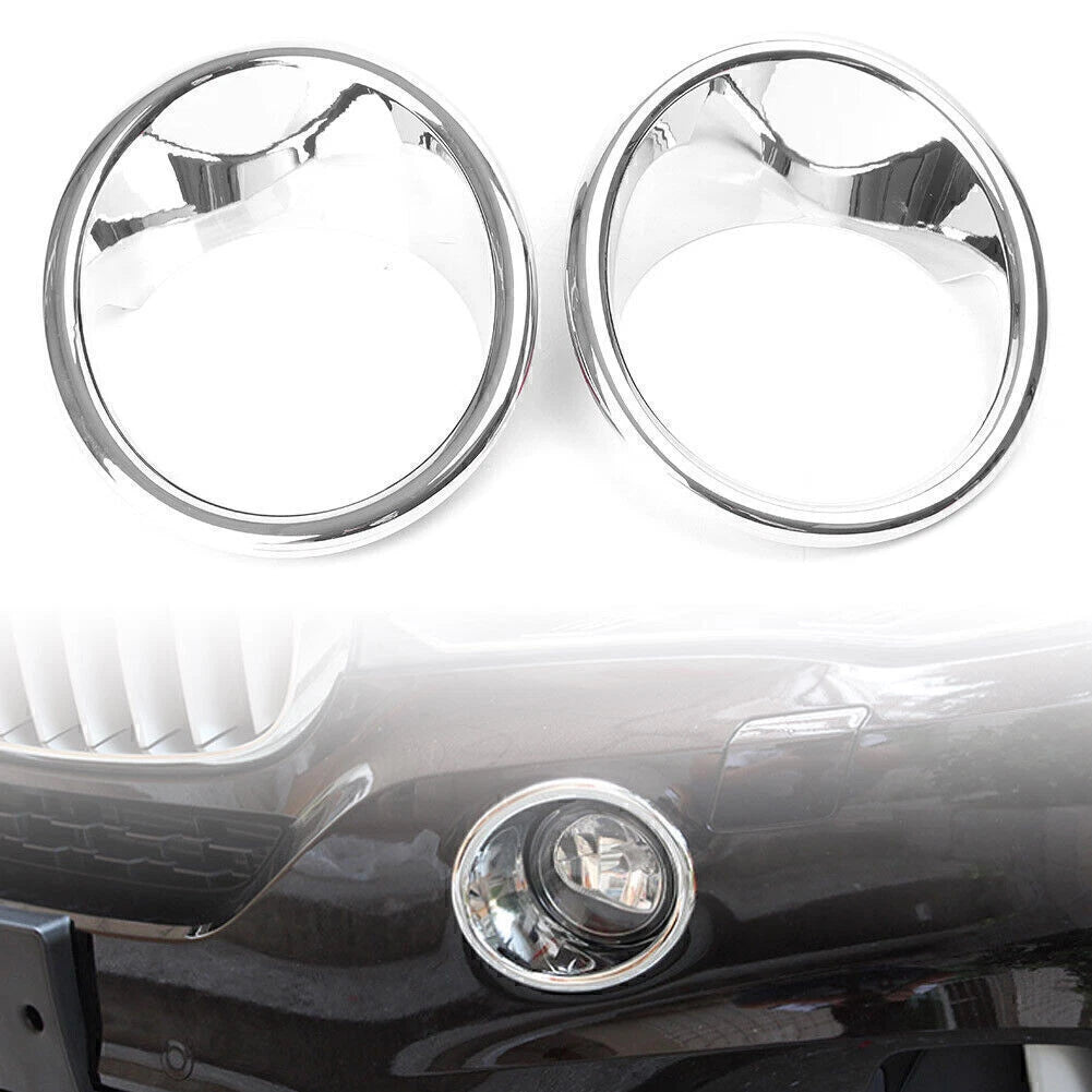 2pcs Chrome Front Fog Light Lamp Cover Trim for BMW X5 (2014–2018)