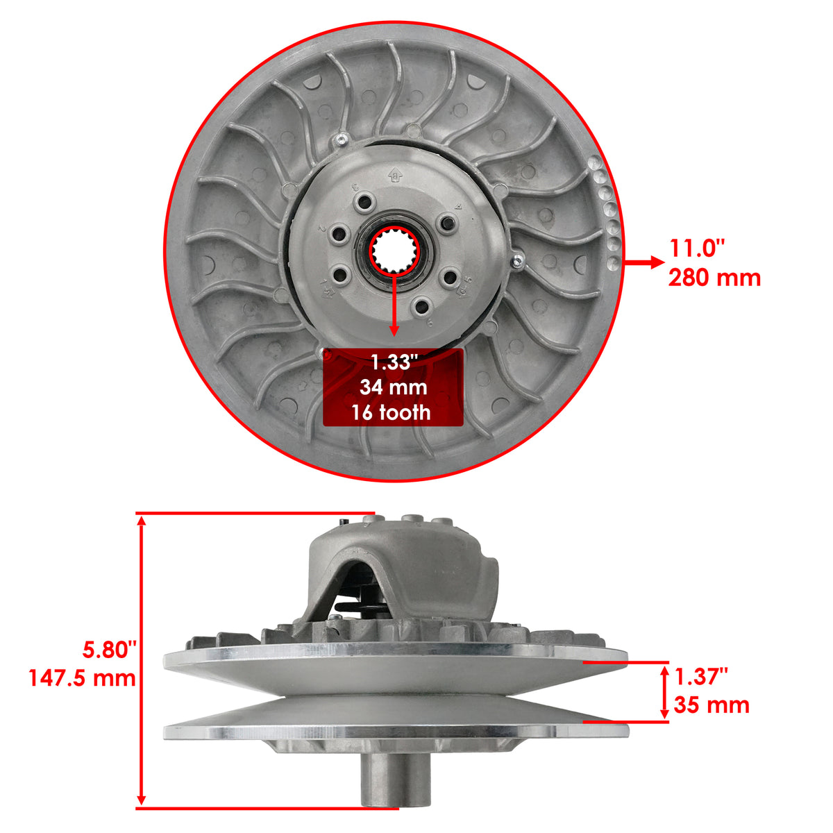 Secondary Clutch Replacement for Can Am Maverick X3 MAX (2017–2024)