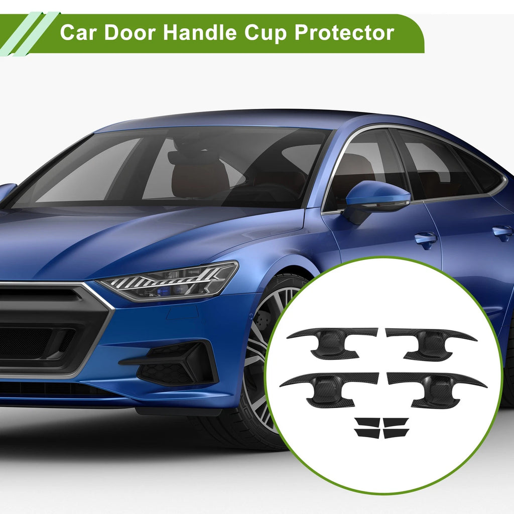 Door Handle Cup Protector for Toyota Camry Replacement Black Carbon Style (2018–2024)