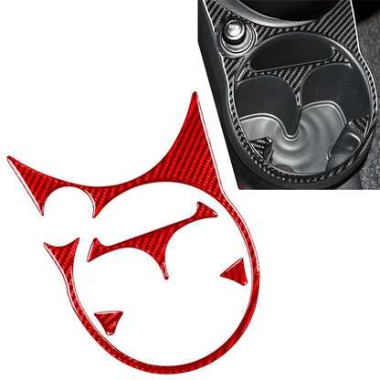 Center Console Water Cup Holder Panel Cover Red for Fiat 500 (2012–2015)
