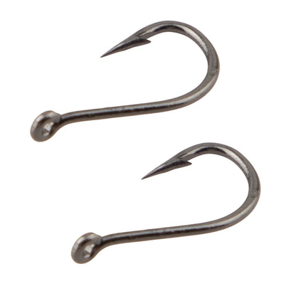 Izu Hook Box with Barb Crooked Mouth Black High Carbon Steel (100 Tubes)