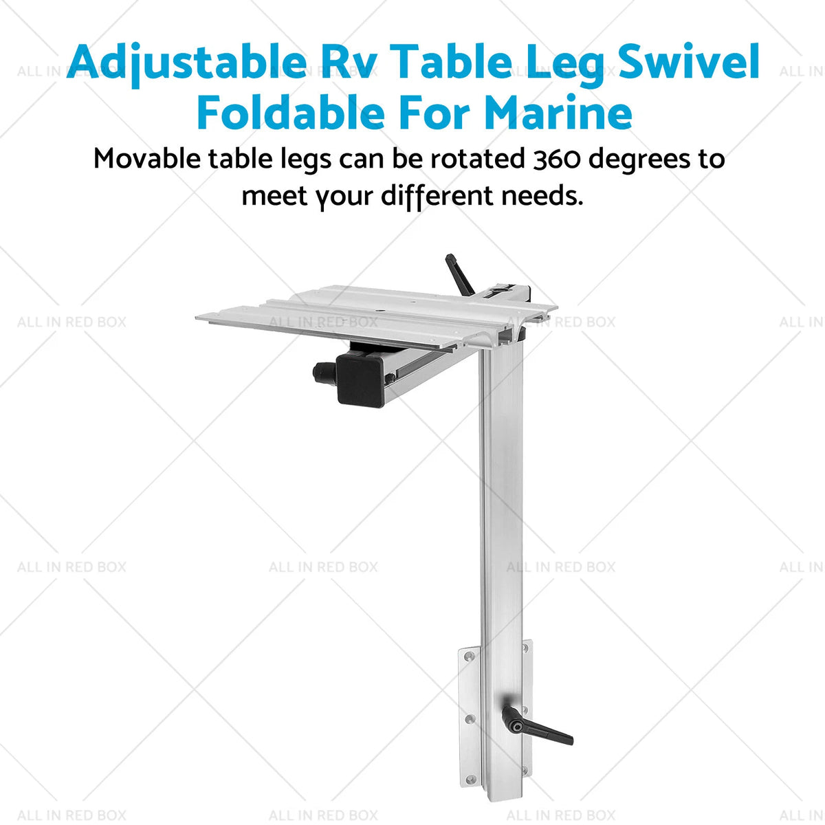 Adjustable RV Table Leg for Marine Use - 6 Hole Swivel Foldable