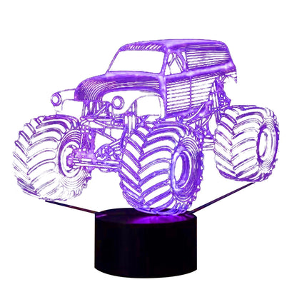 7-Color Change 3D Desk Lamp for Grave Digger Monster Tractor