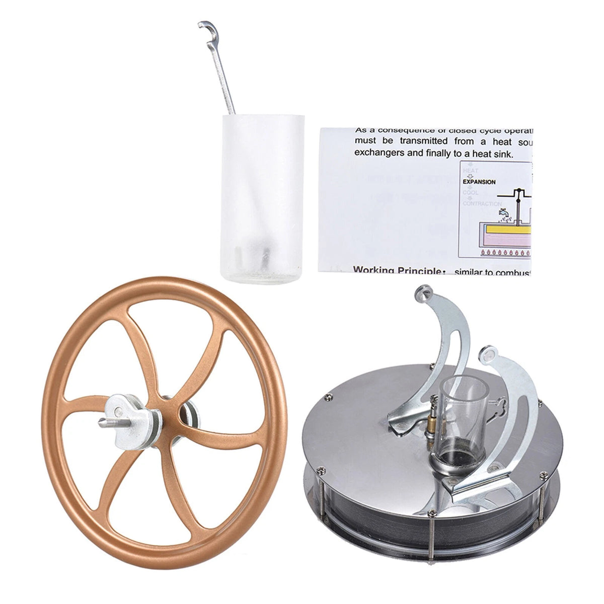 Low Temperature Stirling Engine DIY Kit for Educational Purposes