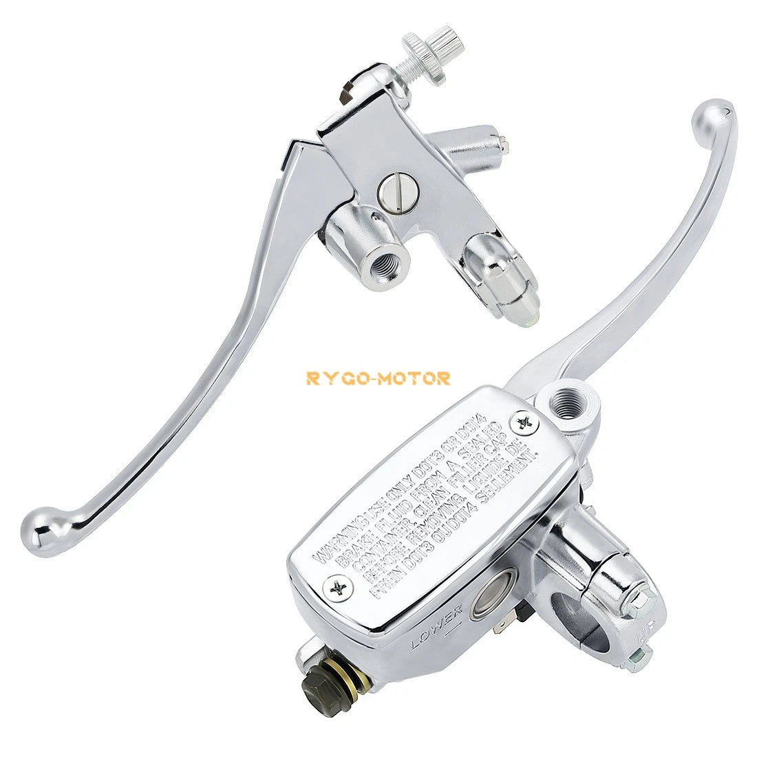 7/8" Hydraulic Brake Master Cylinder & Clutch Lever Kit for Motorcycle