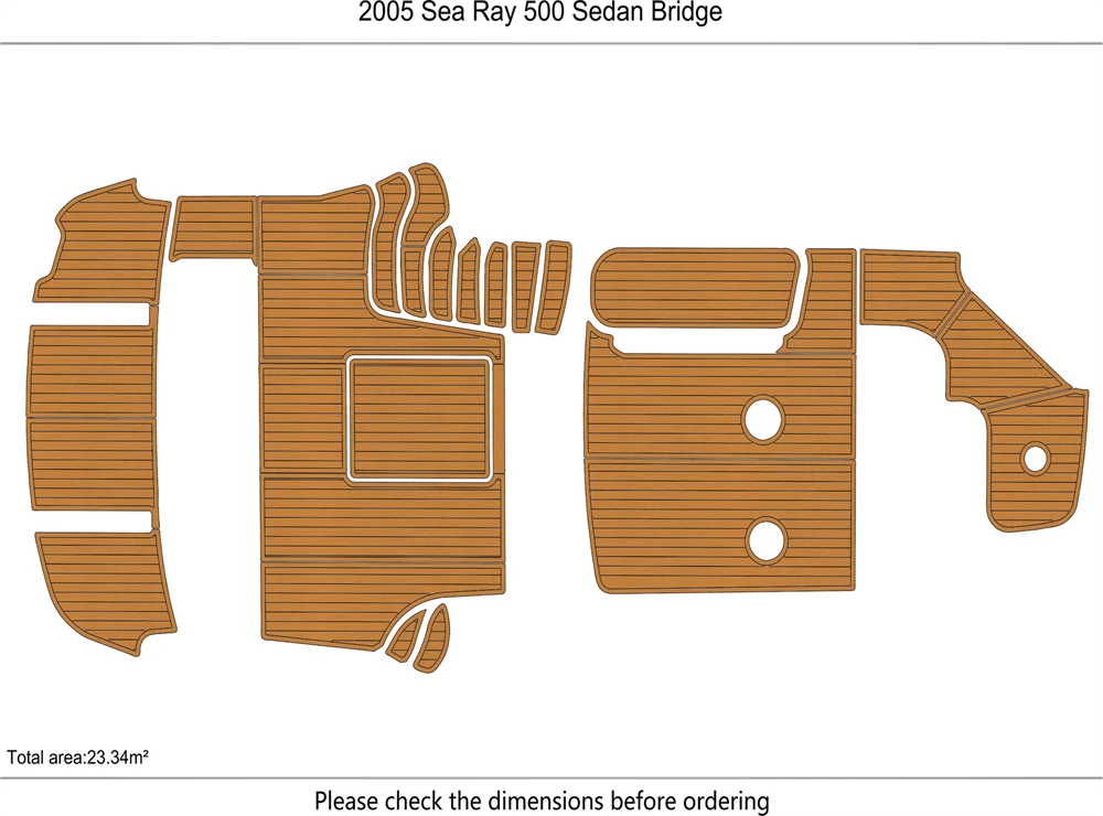 EVA Pads Flooring Mat for Sea Ray 500 Sedan Bridge (2005)
