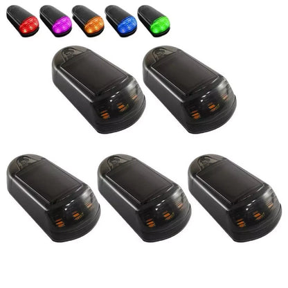 5Pcs LED Solar Powered Cab Lights for Trucks Waterproof Universal