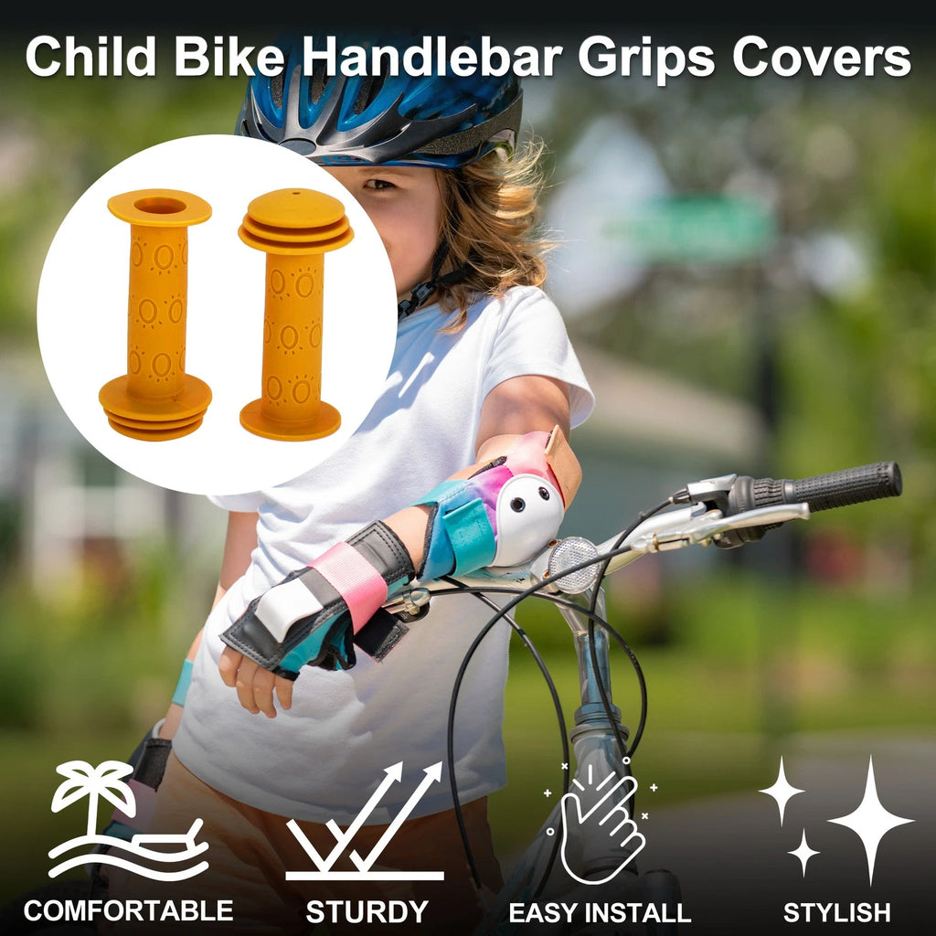 Handlebar Grip Covers 105mm Soft MTB End Grips Protector for Child Bike (1 Pair)