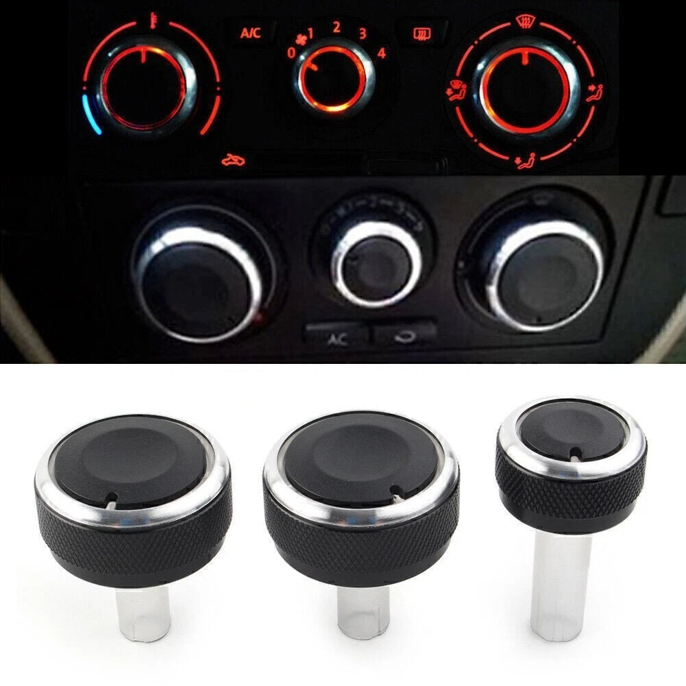 3X A/C Switch Panel Control Knob for VW Golf MK4, Passat B5 (1998–2005)