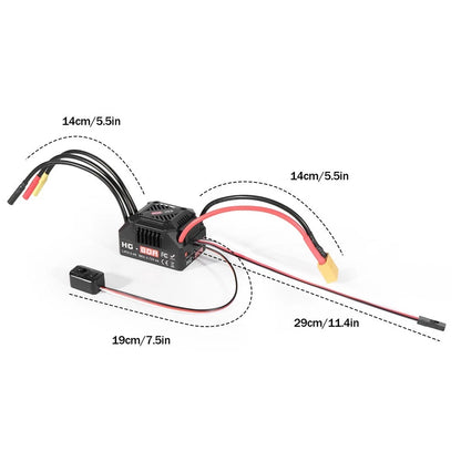80A Brushless Motor ESC for 1/10 Scale RC Vehicle (Drag Brake Adjustment)