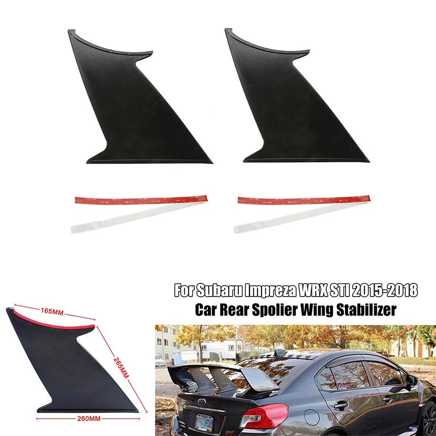 Black ABS Spoiler Wing Support Stabilizer for Subaru Impreza (2015–2018)