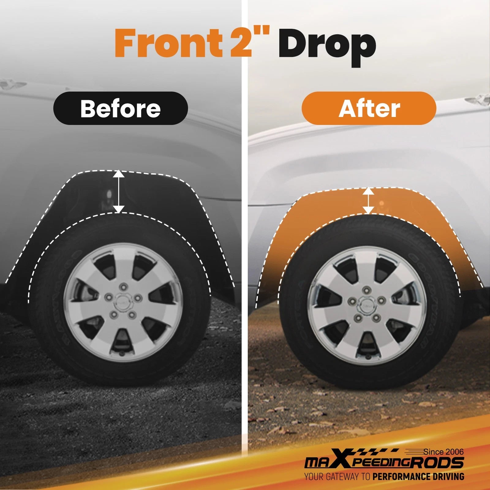 2" Drop Springs for Ford F150 (2004–2013) Powder Coated Performance
