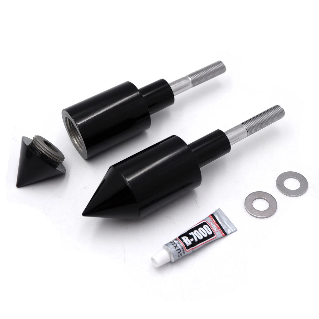 Black Spike Frame Sliders for Honda CBR600RR (2003–2006)