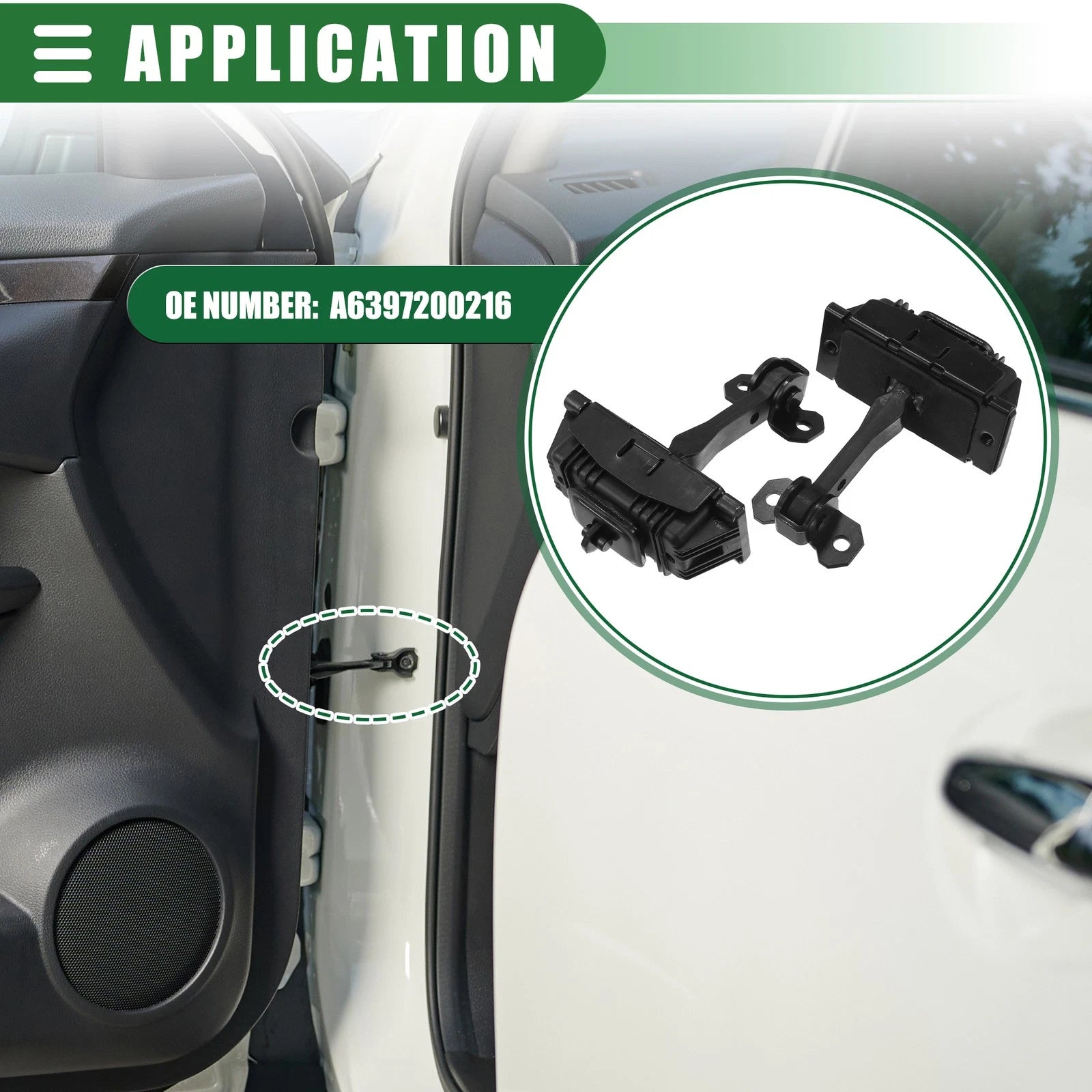 Door Check Strap Assembly Set for Mercedes Benz Vito W639 (2003–2014)