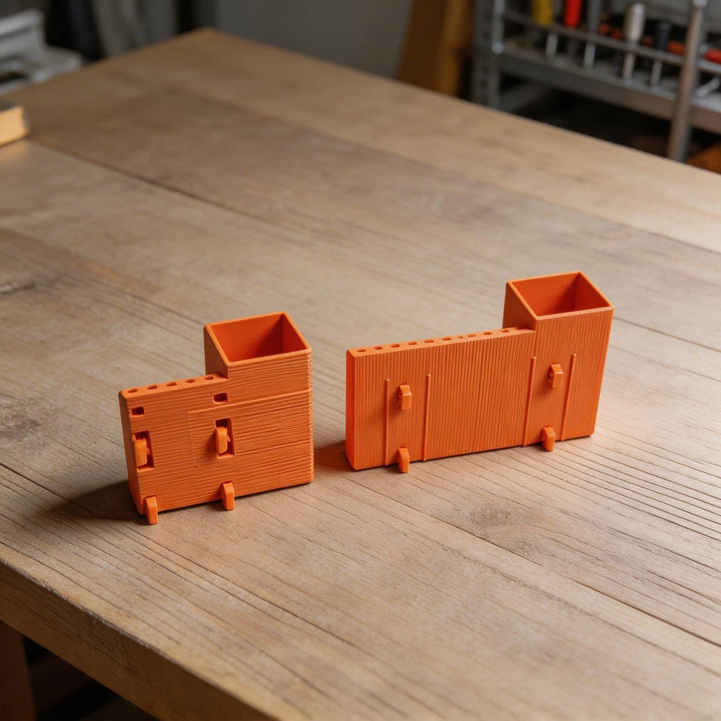 PP Plastic Rectangular Tool Organizer Wall Mount 25/50 Hole Orange