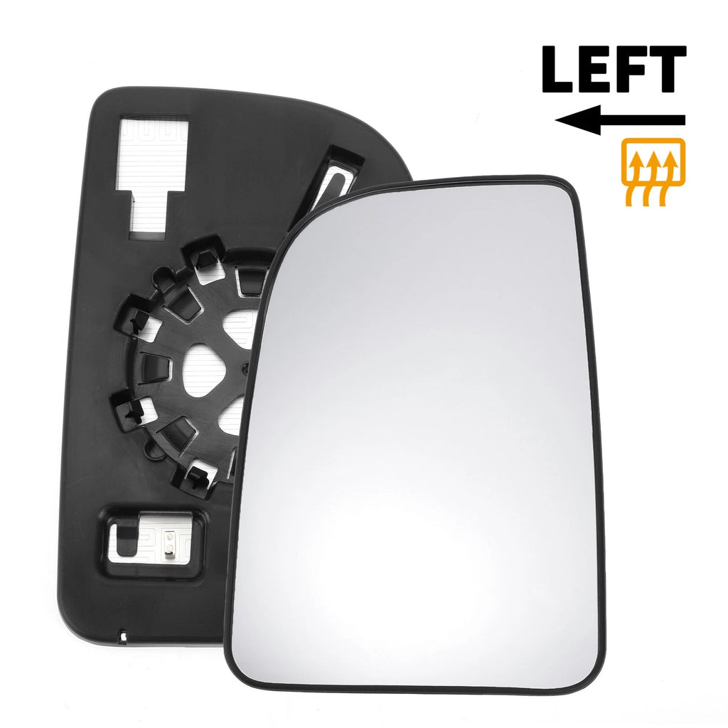 Left Upper White Mirror Glass with Heated Back for Mercedes Sprinter (2018–2023)
