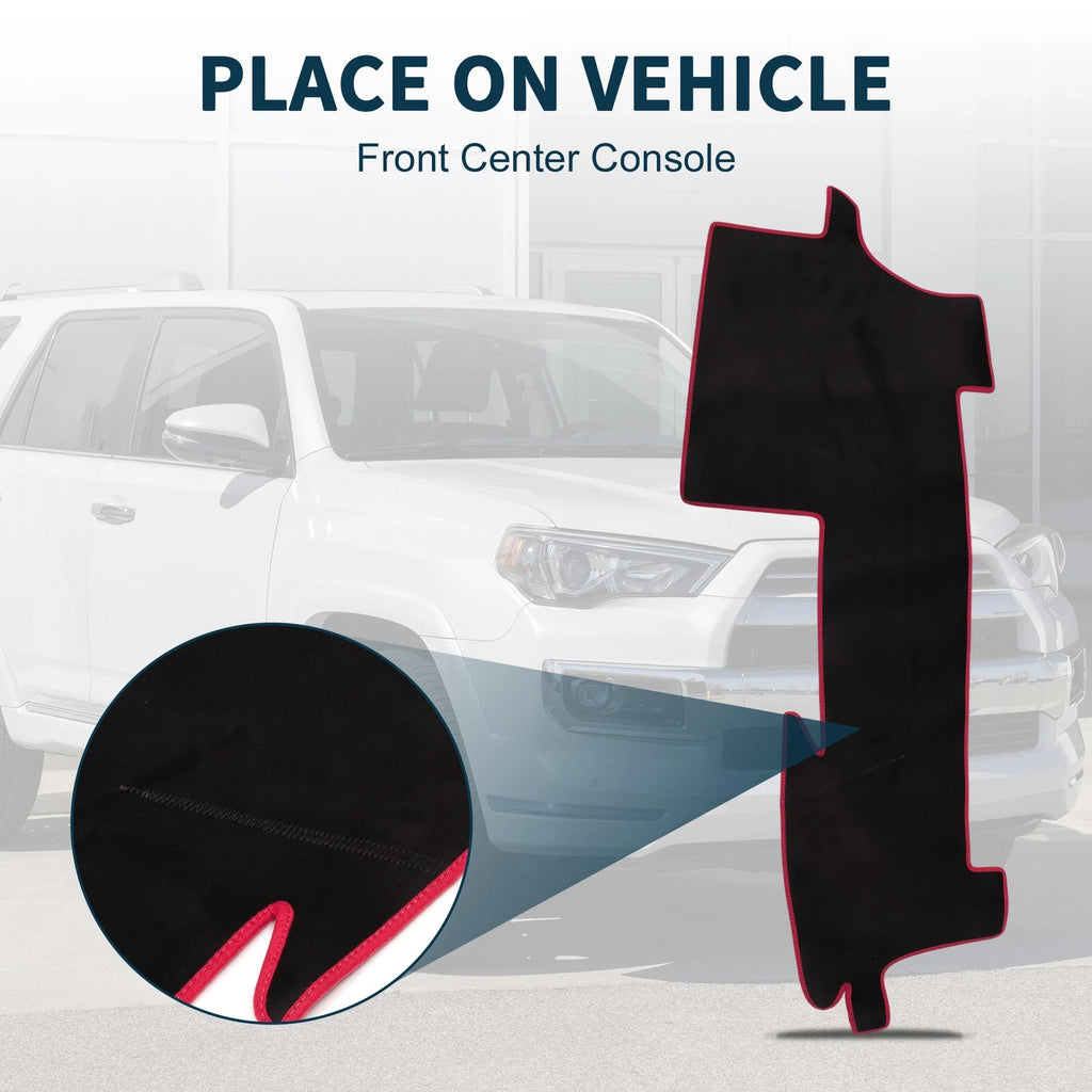 Dashboard Cover Mat for Toyota Mark X (2004–2020) Black Red