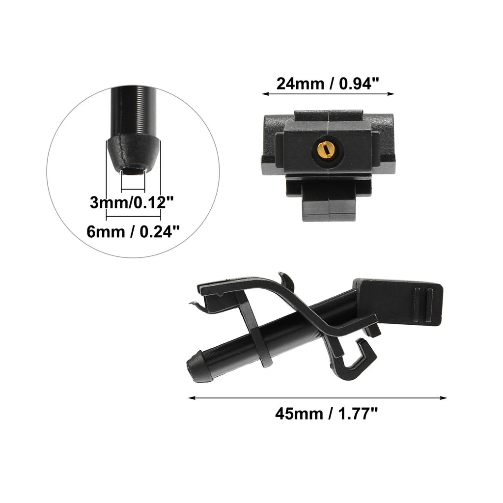 Windshield Washer Nozzle Kit 4pcs Replacement for Toyota Scion Lexus (2007–2018)