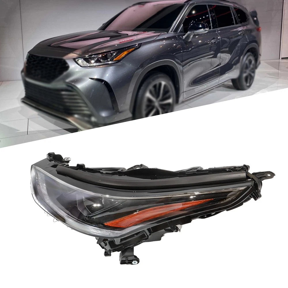 Headlight Assembly for Toyota Highlander XSE (2021–2025) Black 6Pin Left w/LED DRL